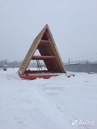 Строительство дома в стиле A-Frame