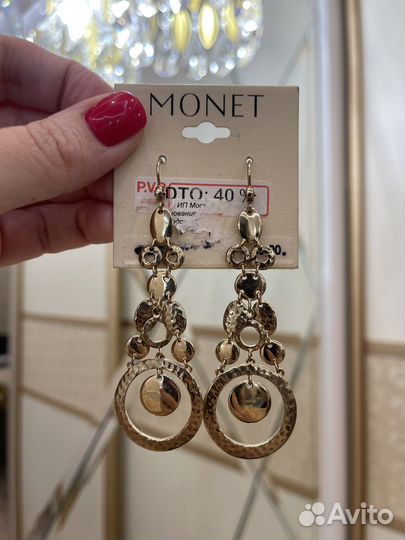Винтажные серьги Monet