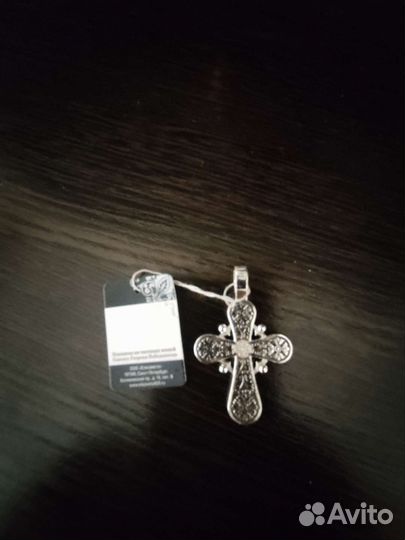 Серебряный крестик новый
