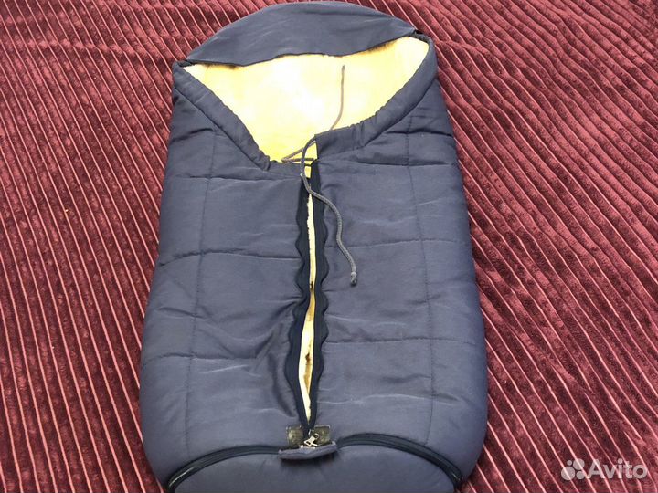 Зимний конверт в коляску на овчине