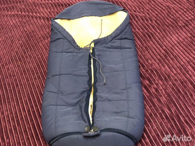 Зимний конверт в коляску на овчине