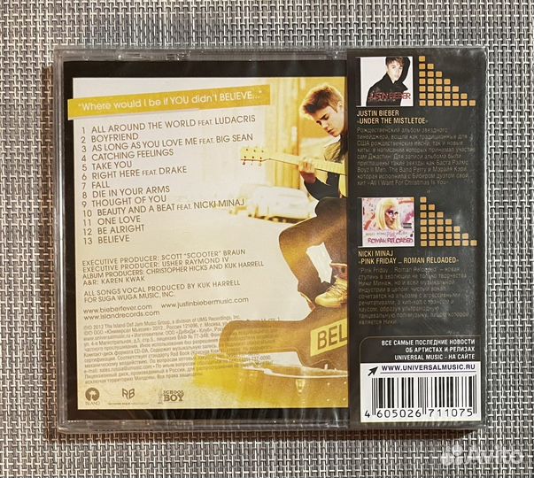 Justin Bieber - Believe CD Rus