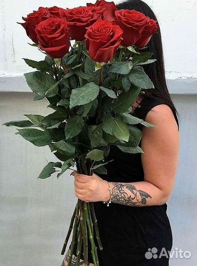Высокие розы Доставка цветов