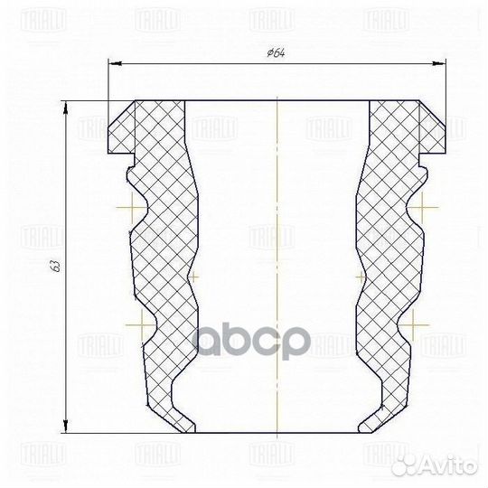 Отбойник амортизатора focus II 05,mazda 3 03