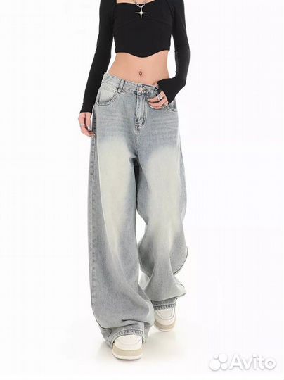 Джинсы широкие y2k buggy