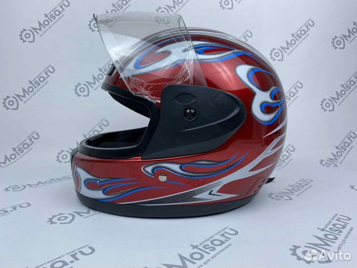 Шлем safebet HF-109 красный S(55-56) (интеграл)