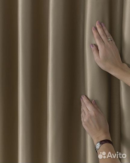 Комплект штор сатен Адора Английское золото