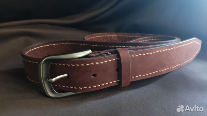 Ремень мужской из натуральной кожи ручной работы