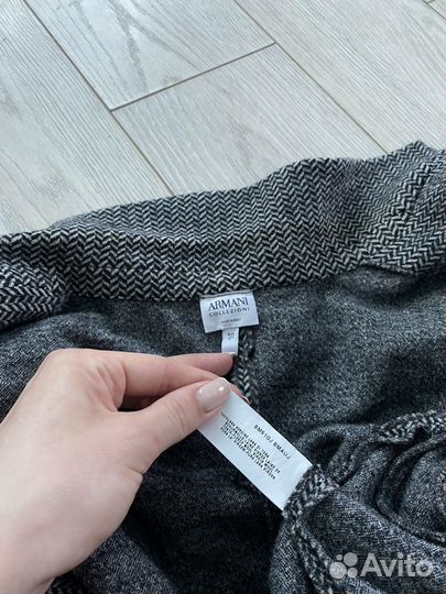 Серый шерстяной пиджак Armani Collezioni Италия L