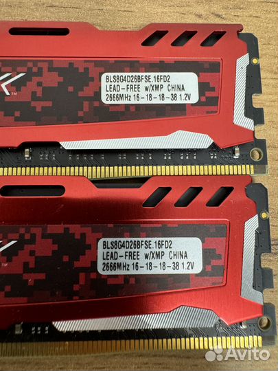 Оперативная память DDR4 Crucial Ballistix Sport LT