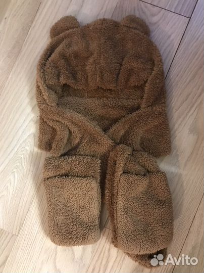 Шапочка с ушками и рукавичками,молодёжная