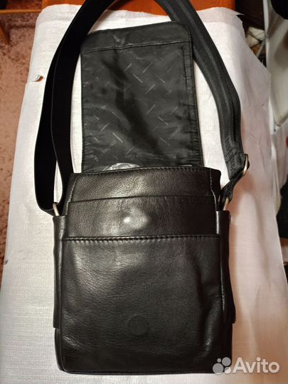Сумка мужская натуральная кожа через плечо