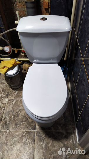 Бачок для унитаза и сидение с крышкой 