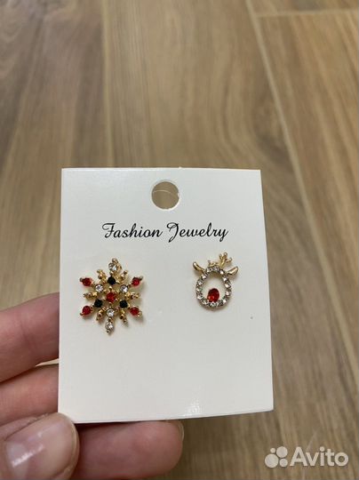 Серьги новогодние