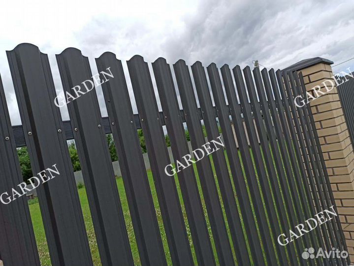 Забор Ероштакетник купить под ключ/Цена/Монтаж