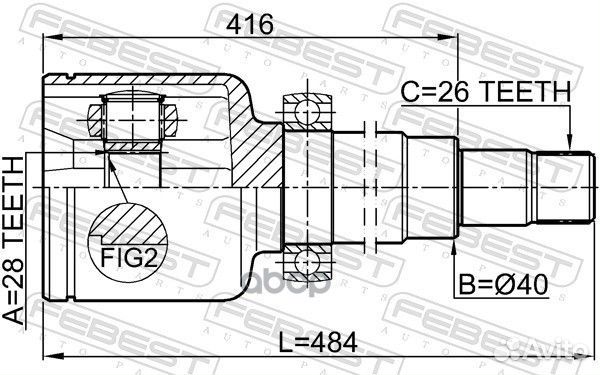 ШРУС ford S-MAX 06- внутр. 2111CA220RH Febest