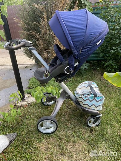 Коляска stokke xplory 2 в 1 в +рюкзак и велосипед