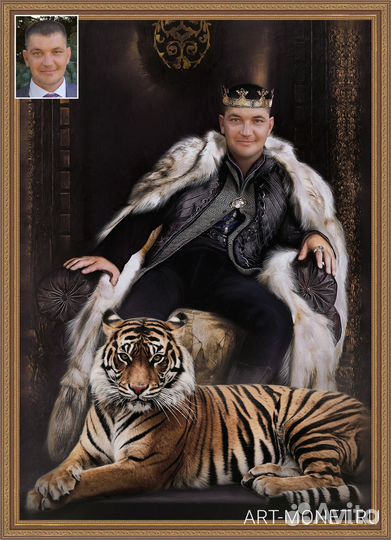 Портрет по фото на холсте. Арт 5035