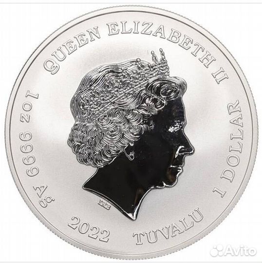 Монета 1 доллар 2022 год Тувалу «Барт Симпсон»