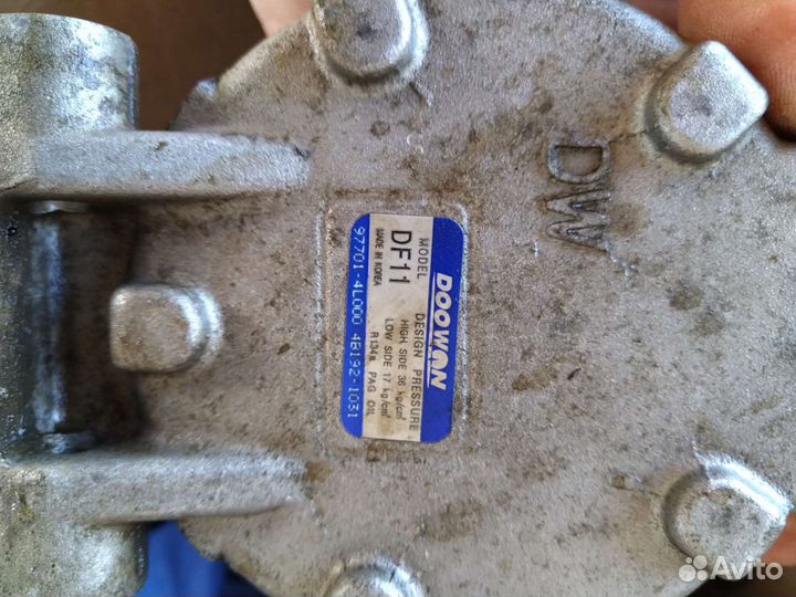 Компрессор и Конденсор кондиционера solaris 14г