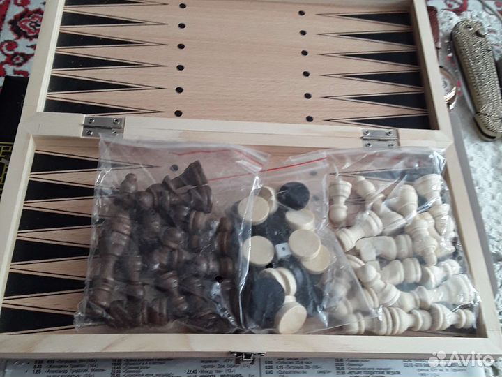 Шахматы шашки и нарды 3 в 1