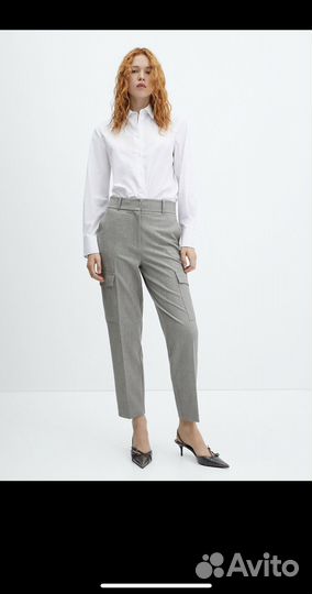 Брюки mango серые