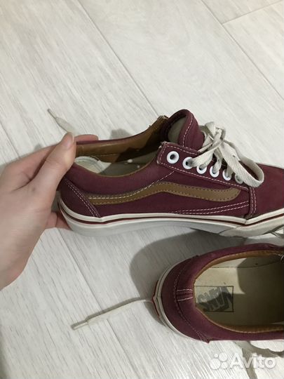 Кеды vans цвет бургундии