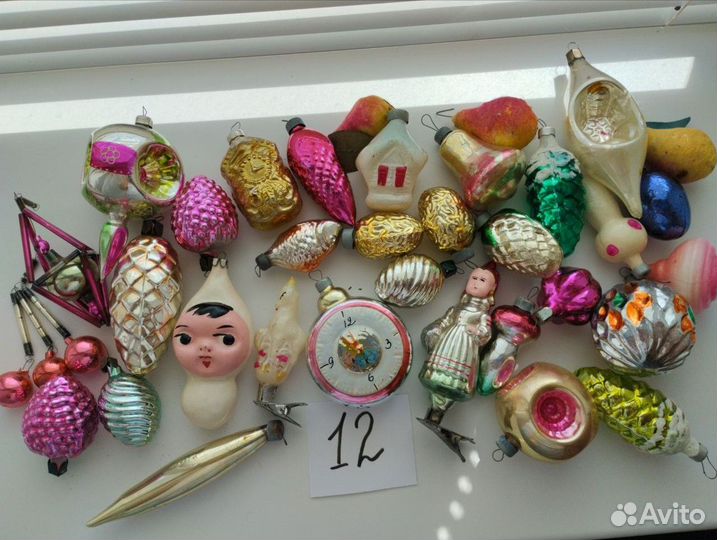 Ёлочные игрушки СССР, стеклянные