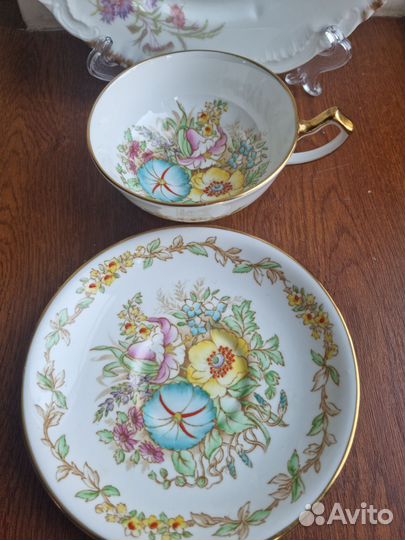 Чайная пара, фарфор Англия винтаж