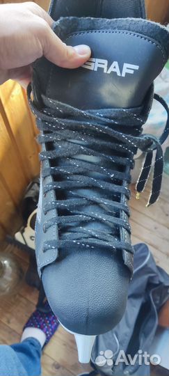 Коньки хоккейные graf super 44 размер