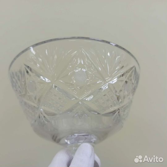 Советская Хрустальная Ваза На Ножке Хрусталь СССР