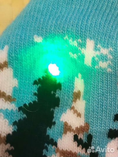 Новогодняя шапка детская мигающая