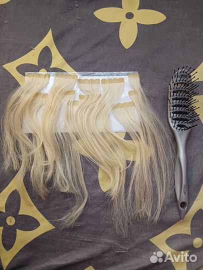 Волосы на липкой основе, натуральные