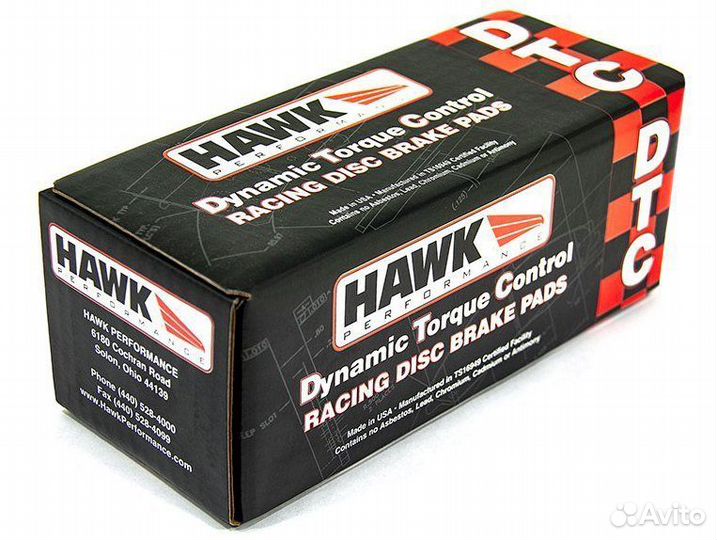 Колодки тормозные HB110U.654 hawk DTC-70; AP Raci