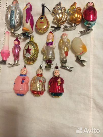Елочные игрушки СССР на прищепке