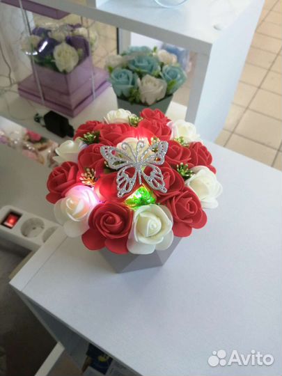 Мыльный букет с подсветкой