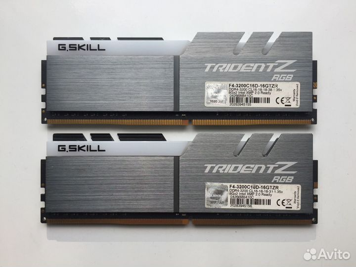 DDR4 16Gb 3200MHz G.Skill Trident Z RGB