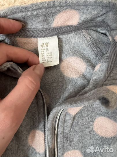 Флисовая кофта hm (поддева)