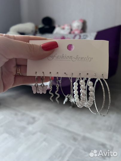 Серьги серебро