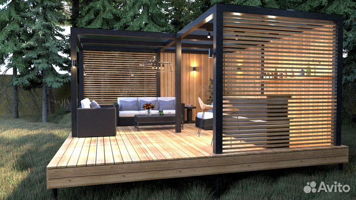 Беседка с барной стойкой 36м2