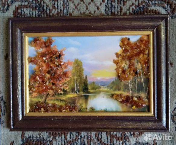 Картины из необработанного янтаря