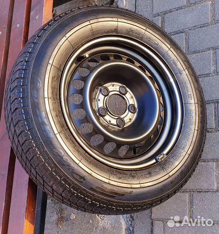 Железный диск Mercedes R15 5/112 J7H2 ET37 и шина