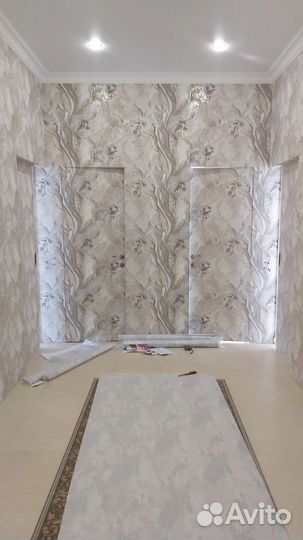 Шпатлевка, поклейка обоев