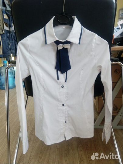 Блузки белые для девочки рост 128-134