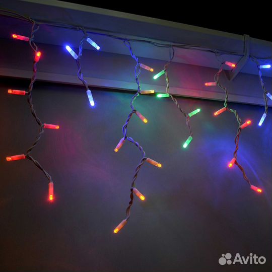 Электрогирлянда уличная бахрома 5.5х0.6м 96 ламп р