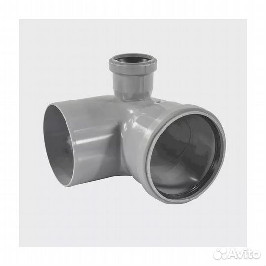 Отвод PP-H с выходом левый серый Дн 110х50х87гр б
