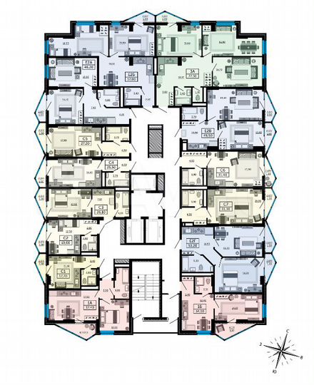 2-к. квартира, 49,5 м², 22/26 эт.