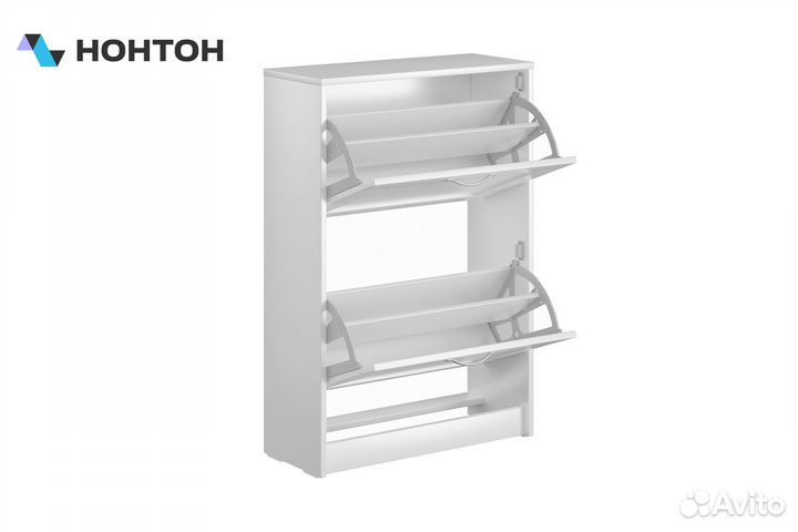 Тумба для обуви Сириус 2 ячейки белая