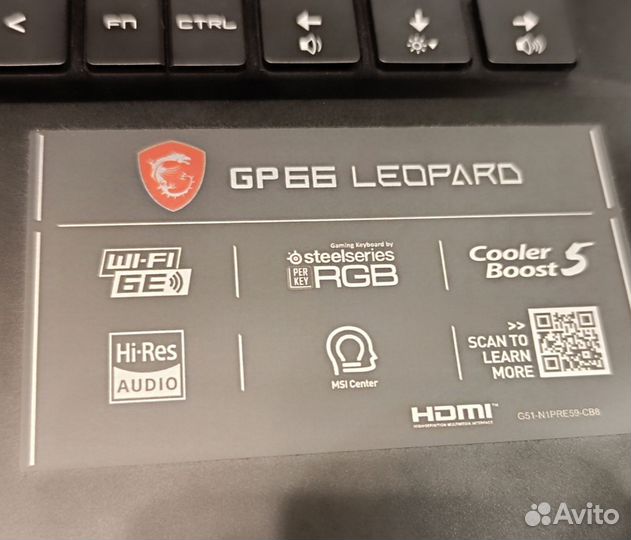 Ноутбук игровой MSI GP66 Leopard 11UG-699XRU 15.6