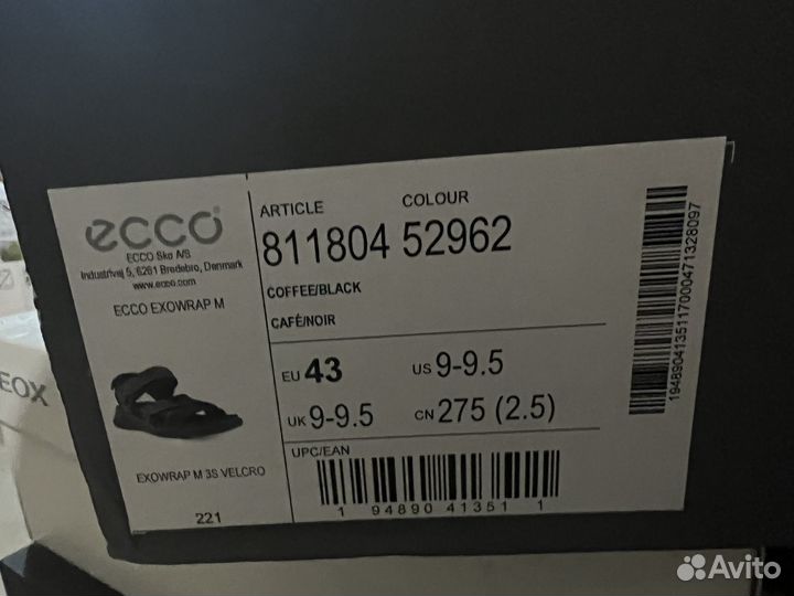Обувь мужская ecco 43 оригинал